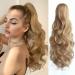 Ponytail Extension,StrRid Hair Extensions Ponytail Claw 20"Wavy Synthetic Fake Hair Clip in Ponytail Wig Pony Tail Curly Daily Hair Piece for Women 6 oz-Golden Brown & Bleach Blonde Mix 20"--27/613# Golden Brown & Bleach B…
