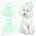 Luxury Dog Wedding Dress - XL Green Puppy Skirt & Bowknot Evening Dress for Little Dog Girls - Buy Online on GoSupps.com