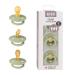 BIBS Try-it Colour 3 Pack Sage Three Dummy Models (Colour Colour with Symmetrical Teat and Colour with Anatomical Teat) Latex