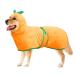 Bibykivn dog wadema made of microfiber pumpkin dog bathrobe coat adjustable bathrobe for dogs with collar and waist super absorbent for large medium -sized and small dogs XL yellow