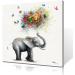 Colorful Butterfly Elephant Nursery Wall Art Print - Heart Balloon Design - 30x30CM Canvas Framed Decor - Buy Online on GoSupps.com