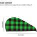 Buffalo Plaid Green Black Microfiber Hair Towel | Super Absorbent Coral Velvet Wrap for Long Curly & Thick Hair - Quick Dry Cap for Women - Buy Online on GoSupps.com