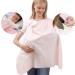 Soft and Breathable Nursing Cover for Full Privacy Adjustable Neck Strap, Pink Muslin Fabric - Buy Online on GoSupps.com