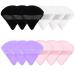 12 Pieces Triangle Powder Puffs Washable Velvet Powder Puff Wet Dry Dual-Use Makeup Puff Cosmetic Puff Soft Velour Puff Foundation Puff for Face Loose or Pressed Powder black/white/purple/skin
