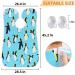 Animal Penguin Pattern Beard Bib Apron - Non-Stick Waterproof Grooming Cloth with Suction Cups | Perfect Gift for Men - Buy Online on GoSupps.com