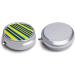 Round Yellow & Blue Stripes Pill Box | 3 Compartment Portable Medicine Organizer | Decorative Metal Pocket Pill Case - Buy Online on GoSupps.com