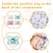 Vicloon Silicone Baby Dummy Pacifier Holder Clip Adapter - 12Pcs Transparent White - Buy Online on GoSupps.com