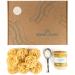 Pasta Recipe Kit - Tagliatelle with Cacio e Pepe | Double Portion Gourmet Italian Artisan Dried Egg Pasta Served with Finest Italian Sauce | Restaurant-Quality Dish Ready in 6 Minutes B. Tagliatelle with Cacio e Pepe