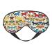 Colorful Cartoon Horses Print Unisex Sleep Eye Mask Soft Comfort Eye Shade Cover for Travel/Yoga/Shift Work