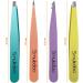 Smukdoo Professional 4 Piece Eyebrow Tweezers Set for Ingrown Hair Removal and Eyelash Extensions - Multi-Colored - Buy Online on GoSupps.com