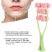 Shop Pink Flower Design V Shaped Face Massager Roller | Melon Seed Face Massager for Arms & Face - Best International Shipping - Buy Online on GoSupps.com