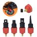 Alon Inflatable SUP Pump Adaptor with Standard Conventional Air Multi-Valve Attachment, SUP Pump Adaptor Compressor Air Valve Converter with 4 Air Valve Nozzles for Boat, Paddle Board, Bed, Etc