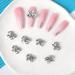 10pcs Shiny Zircon 3D Alloy Butterfly Nail Charms - DIY Manicure Jewelry Accessories - Buy Online on GoSupps.com
