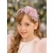 IYOU Flower Girl Headpiece Pink Floral Headbands Pearl Princess Birthday Wedding Hair Accessories for Girls