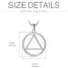 Sobriety Gift - 925 Sterling Silver AA Necklace | Alcoholics Anonymous Recovery Symbol | Meaningful Gifts for Men & Women - Buy Online on GoSupps.com