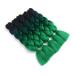 Showjarlly Jumbo Braid Hair Extensions - 24 Inch Ombre KanCalon Braid (5 Pack) for Crochet & Twist Braids - Black/Black Green/Dark Green - Buy Online on GoSupps.com