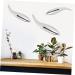 Cabilock Supplies Plastic Cm Plating Accessories DIY Wall Surface Decor Abs Silver Fish Abstract Mirror 13x3 cm Silver - Buy Online on GoSupps.com