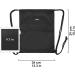 WANDF Drawstring Backpack Black - Water Resistant Nylon Sackpack for Gym, Sport, Shopping & Yoga - One Size - Buy Online on GoSupps.com