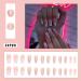 24Pcs Glitter French Press On Nails - Medium Coffin False Nails for Women - Almond Shaped Acrylic Stick On Nails - Buy Online on GoSupps.com