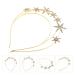 Fomiyes Crystal Hair Band | Star Tiara with Rhinestones | Multi-Layer Bridal Jewelry & Headdress for Women & Girls | Gold-Colored Wedding Hair Accessory - Buy Online on GoSupps.com