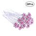 Beaupretty Crystal Hairpins - 20pcs Rose Rhinestone Hair Clips for Bridal & Wedding - Pink Hair Jewelry Accessories - Buy Online on GoSupps.com