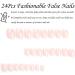 French False Nails Short 24Pcs Nude & White Press On Nails | Full Cover Stick On Nails for Women & Girls - Nail Art French Short - Buy Online on GoSupps.com