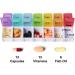 Portable Weekly Pill Dispenser & Organizer with Detachable Pill Box - 2 Times a Day Reminder for Vitamins/Fish Oil - Easy-to-Carry Pill Case - Buy Online on GoSupps.com