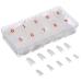 500 Pieces Acrylic Artificial False Nail DIY UV Gel Acrylic False Nail Art Tips (Translucent Natural French) 500 Pieces Translucent Natural French