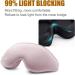 SUNLAND Soft & Comfortable Sleep Eye Mask for Women Men - 3D Blockout Eye Cover for Sleeping & Travel - Adjustable Strap - Pink - Buy Online on GoSupps.com