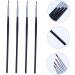 Baluue 4pcs Fine Eyeliner Brush Eye Shadow Travel Lipstick Brush Makeup Black Fiber - Buy Online on GoSupps.com