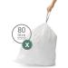 simplehuman 80L Code X Custom Fit Trash Bags - 60 Pack White Liners - Buy Online on GoSupps.com