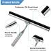 Shower Squeegee Bathroom Window Glass Squeegee All-Purpose Silicone Blade Window Glass Wiper Tools Raclette Douche for Doors Window Car Mirror Glass Ceramic Wall with Hook(10 inch Silver) - Buy Online on GoSupps.com