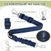 Eyin Dog Harness with Seat Belt for Car | Adjustable Blue Harness with 2 Carabiner Hooks - Safe for Dogs in Child Safety Seat or Trunk (Large) - Buy Online on GoSupps.com