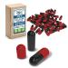 PureCaps USA - Empty Gelatin Capsules Size 00 1 000 Empty Joined Gel Pills Black/Red Non-GMO Certified Kosher Gluten Free and Halal Certified Pure Beef Gel Pill Capsules Empty