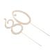 Digital Cake Insert Cocktail Decorations Cake Topper Ornament Bridal Decorations Wedding Topper Wedding Decorations Glitter 80 Accessories Large Alloy Rhinestone Material Golden 21X12CM