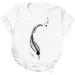 Dragonfly Print Oversized T-Shirt for Women - White Large | Trendy Funny Tee Shirt - Buy Online on GoSupps.com