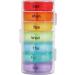 Buy Weekly Pill Organizer - 7 Day Portable Storage Box for Medication | Rainbow Design - International Shipping Available - Buy Online on GoSupps.com