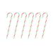 Christmas Small Cane Acrylic Red and White Cane Santa's Plastic Candy Cane 1 Pack of 6 Red White Green
