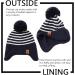 XIAOHAWANG Striped Winter Baby Beanie Hat + Scarf Set | Boys Girls Toddler Kids 2-4 Years | Navy - Buy Online on GoSupps.com