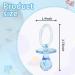 50 Pack 2.75 Inch Blue Baby Shower Pacifiers for Gender Reveal & Party Decor - Buy Online on GoSupps.com