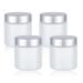 NICENEEDED 100ml Frosted Glass Jars with Lids Empty Round Sample Jar Pot Sample Storage Containers Refillable Travel Eye Cream Jars Pot for Cosmetics Scrubs Makeup Face Cream Lotion