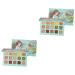 FOMIYES 2 Pcs Eyeshadow Makeup Accessories Cosmetic Pallet Eye Shadow Flash Shimmer 1 count (Pack of 1) Greenx2pcs