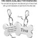 Nibana 2 Pack Personalized Pet ID Tags Dog Name Tags Engraved on Both Sides 4 Lines of Custom Text Paw Print Bone Pet Tag for Dogs Cats (White) - Buy Online on GoSupps.com