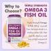 Omega 3 Fish Oil | Omega 3 Fish Oil Capsules for Women and Men | Triple Strength Fish Oil | Burpless EPA 600 - DHA 400 Supplement 60 Softgel Capsules - Buy Online on GoSupps.com