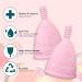 Buy M Muncaso Menstrual Cup 2 Pack - Soft Flexible & Reusable Medical Silicone - Ideal for Comfortable Periods | Pink - Buy Online on GoSupps.com
