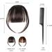 2 pieces of bangs wig clip natural fake bangs fake bangs real hair hair bangs female hair accessories brown-black + light brown with 1 comb - Buy Online on GoSupps.com