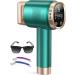 Aminz IPL Devices Hair removal with LCD touchscreen 19.35J 9 energy levels 3 extended functions HR/SC/RA 999.900 flashes painless laser hair removal device for face bikini body green