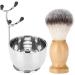 3-in-1 Shaving Brush Stand Set | Complete Shaving Kit with Soap Bowl & Stainless Steel Holder | Perfect Gift for Men - Buy Online on GoSupps.com