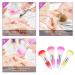 Nail Powder Brush Set - 4 Pcs Nail Dust Cleaner Brushes for UV Gel & Acrylic Nails | Nail Art Essentials in Red Pink Purple & Green - Buy Online on GoSupps.com