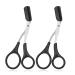 Eyebrow Scissors with Comb  Professional Precision Eyebrow Trimmer  Non Slip Finger Grips Eyebrow Trimming Scissors Hair Removal Beauty Accessories for Men Women  Black (2Pieces)